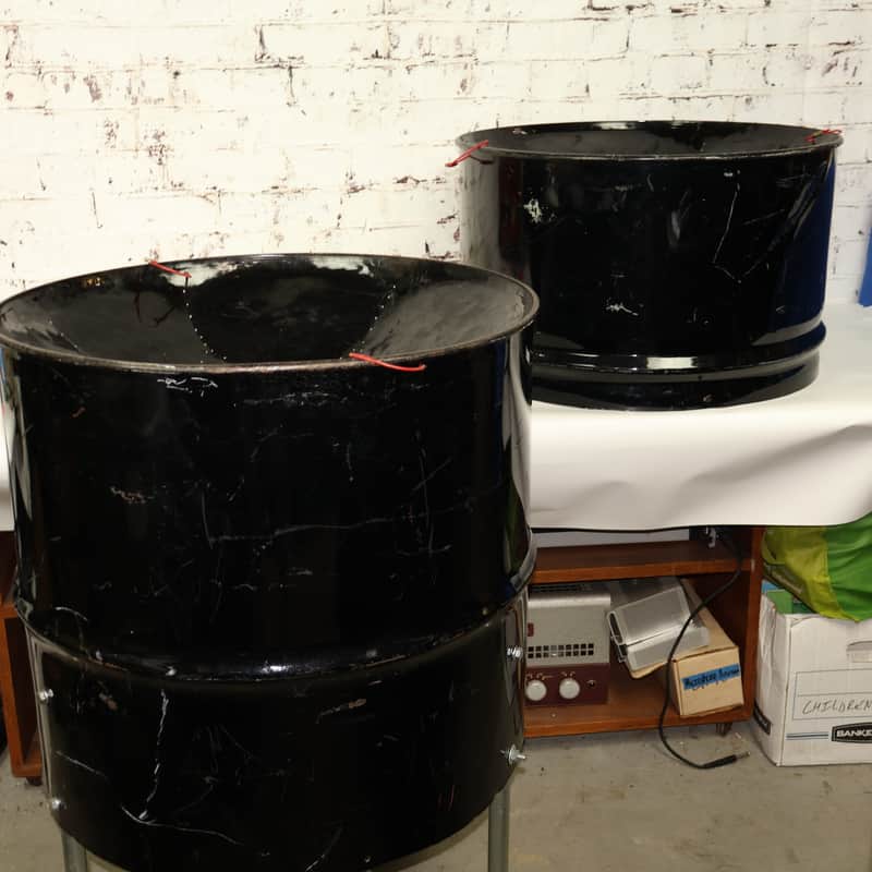 Set of 2 VistaPan Steel Instruments Pan Drums w/ Hi-Gloss Black Finish image 1