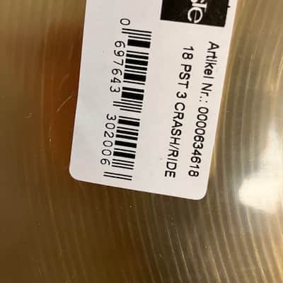 Paiste 18" PST 3 Crash Ride Cymbal 2005 - Present - Traditional image 2