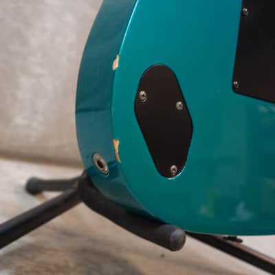 1991 MIJ Ibanez RG-550 electric guitar in teal finish image 5