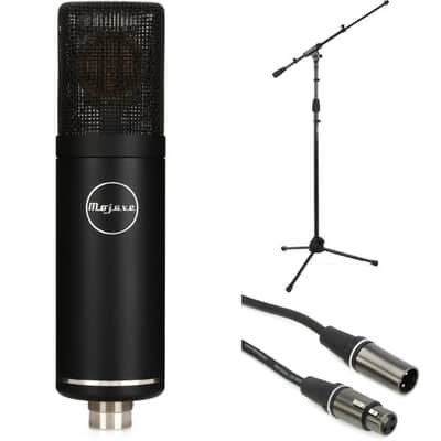 Mojave Audio MA-50 Large-diaphragm Condenser Microphone Bundle with Stand and Cable - Black image 2