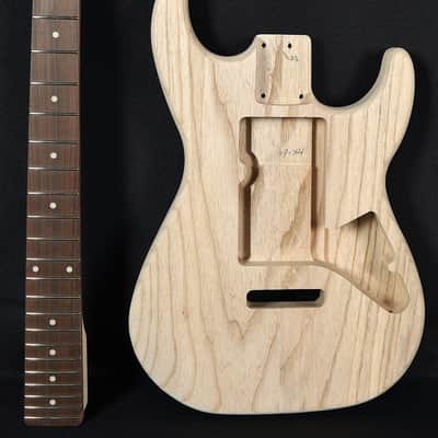 Michael Kelly MK60 Strat Electric Guitar Kit Maple/Rosewood Neck and Ash Body Unfinished image 1