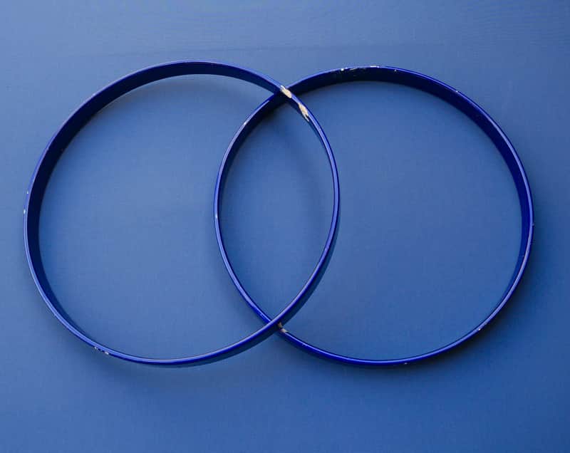 Sonor Delite Bassdrum Hoops 20" Metallic Marine 90s image 1