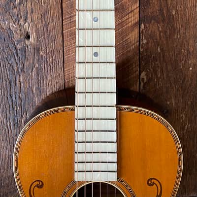 1930s Regal Decalcomania Pearloid Parlor Guitar - Beauty! image 3