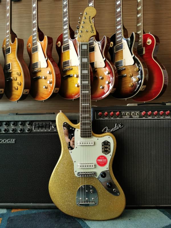 Squier Limited Edition Classic Vibe 70s Jaguar 2024 - Gold Sparkle image 1