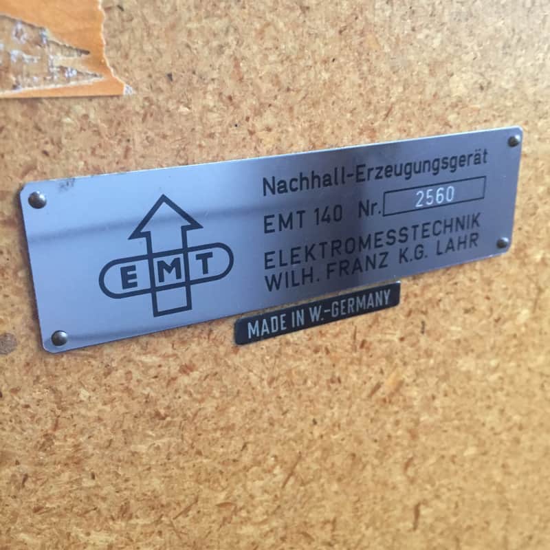 EMT 140 Plate Reverb 1960s image 1