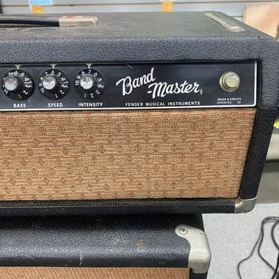 Fender Black Panel Bandmaster 40-Watt 2-Channel Guitar Amp Head with 2x12 Cabinet 1966-67 image 5