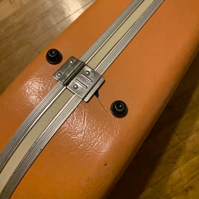 Vintage MIJ Japanese Acoustic guitar dreadnought Case 1970’s 70’s- Salmon Pinw blue interior fits Yamaha FG-180 red label and others image 12