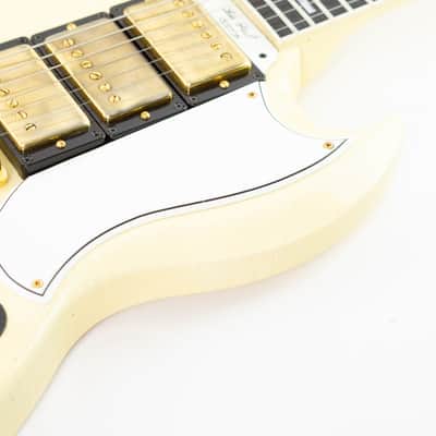 Gibson Custom Shop Historic SG Custom 3 PU 2019 - Classic White Heavy Aged image 14