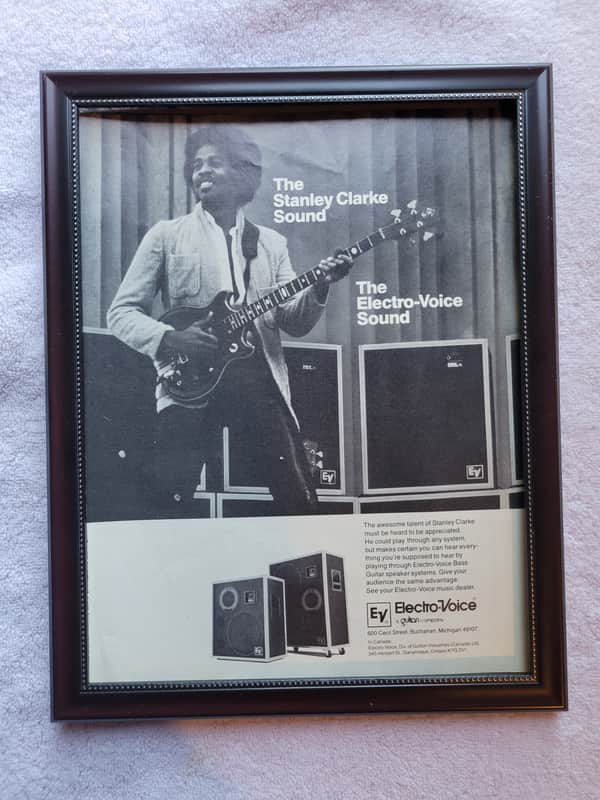 1981 Electro-Voice Speakers Promotional Ad Framed Stanley Clarke Original image 1