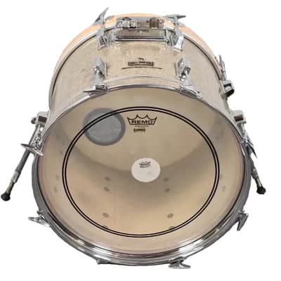 Used Pearl Wood FiberGlass Bass Drum 18x14 Gold Sparkle - Good image 4