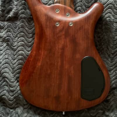 Warwick Corvette 5 string fretless left handed bass 2010 waxed bubinga UK courier paid by seller image 7