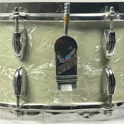Gretsch 20/13/16/6.5x14" 1951 Round Badge 3-Ply Drum Set - White Marine Pearl image 15