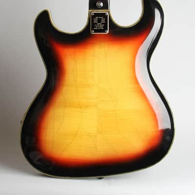 Baldwin - Burns Vibraslim Semi-Hollow Body Electric Guitar (1966), ser. #14434, black hard shell case. image 4