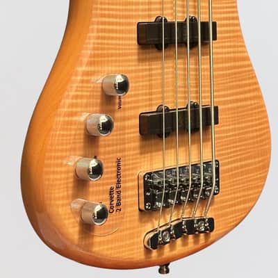 Warwick RockBass Corvette Premium 5 String Left Handed Electric Bass Guitar - Natural image 5