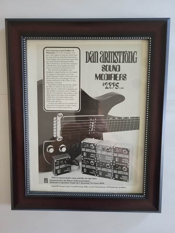 1976 Dan Armstrong Promotional Ad Framed Dan Armstrong Pedals Original image 1