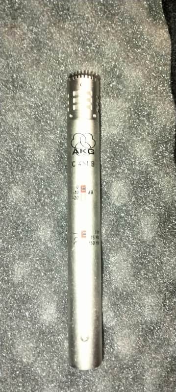 AKG C451B Small Diaphragm Cardioid Condenser Microphone 2010s - Satin Nickel Plated image 1