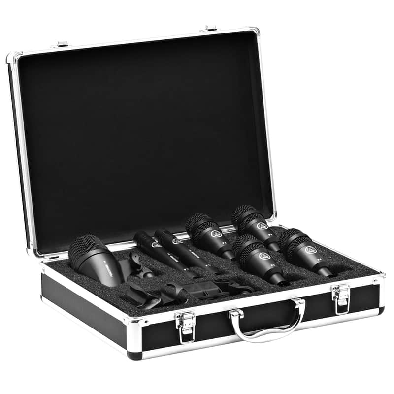 AKG Drum Set Session I Microphone Kit P2 P17 x2 P4 x4 & Hard Mic Travel Case image 1