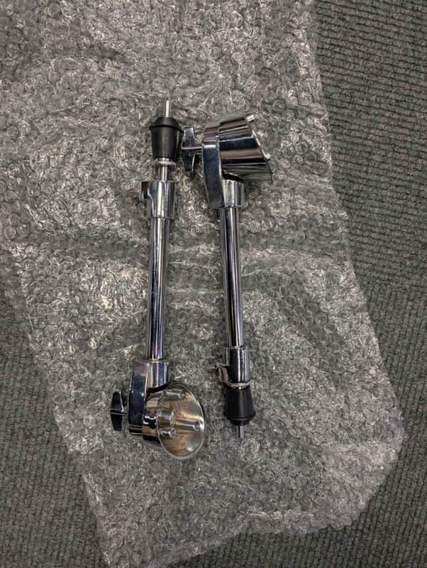 Unbranded Adjustable Kick drum Legs with spikes - Chrome image 1