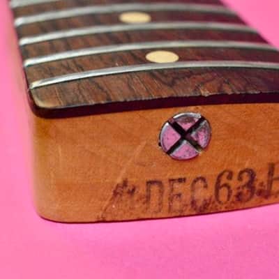 Vintage 1963 PRE-CBS Fender Jazzmaster Project Neck - Killer Tone Wood - Clay Dot RW Board! image 15