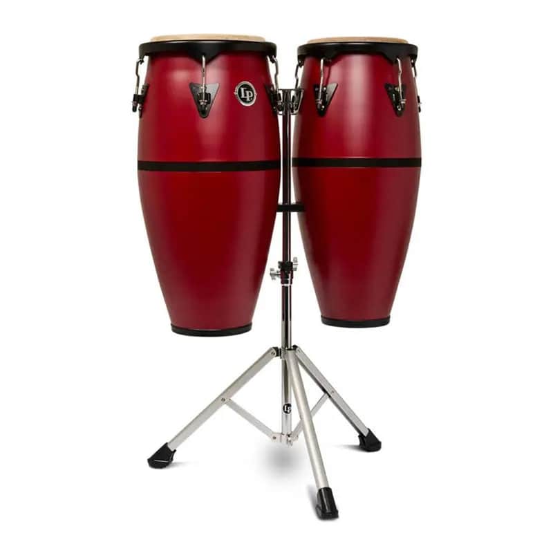 LP Discovery II Ultralight Conga Set 10" & 11" w/Stand Red image 1