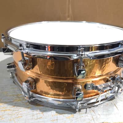 Yamaha SD-655ARH sd655arh Roy Haynes Signature 14x5.5" Hammered Copper Snare Drum 2000s - Copper image 3