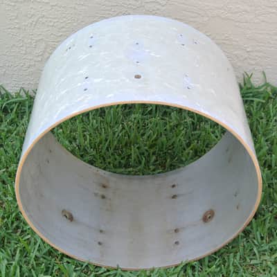 50's/60's GRETSCH 22" WHITE MARINE PEARL BASS DRUM SHELL for YOUR DRUM SET! RM30 image 2
