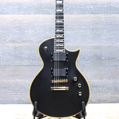 ESP LTD EC-1000 Deluxe Vintage Black w/EMG Pickups Electric Guitar w/Bag #W11040621 image 2