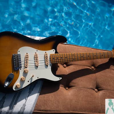 1980's Fender E Serial ST-57 MIJ '57 Stratocaster Reissue circa 1984-1987 - Sunburst - Made in Japan (FujiGen) - Pro Set Up w Perfect Frets/Action/Intonation! image 11