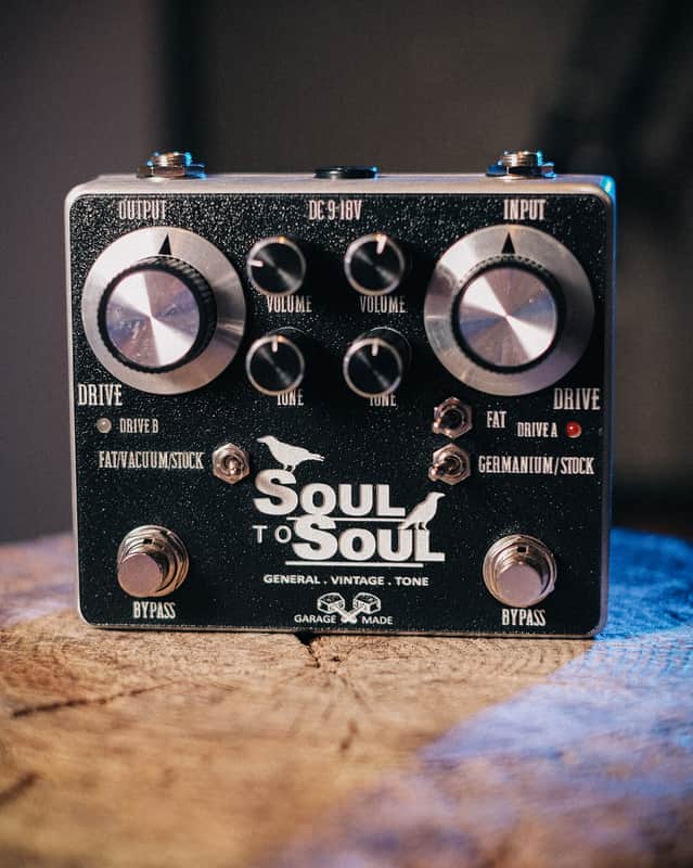 General Vintage Tone Soul to Soul Dual Legendary SRV Preamps pedal Fx By GVT Analog audio  Silver bl image 1