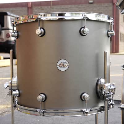 DW Design Series Limited Edition 3pc Maple Shell Pack - Titanium Satin Matte Lacquer | 12", 16", 22" image 7