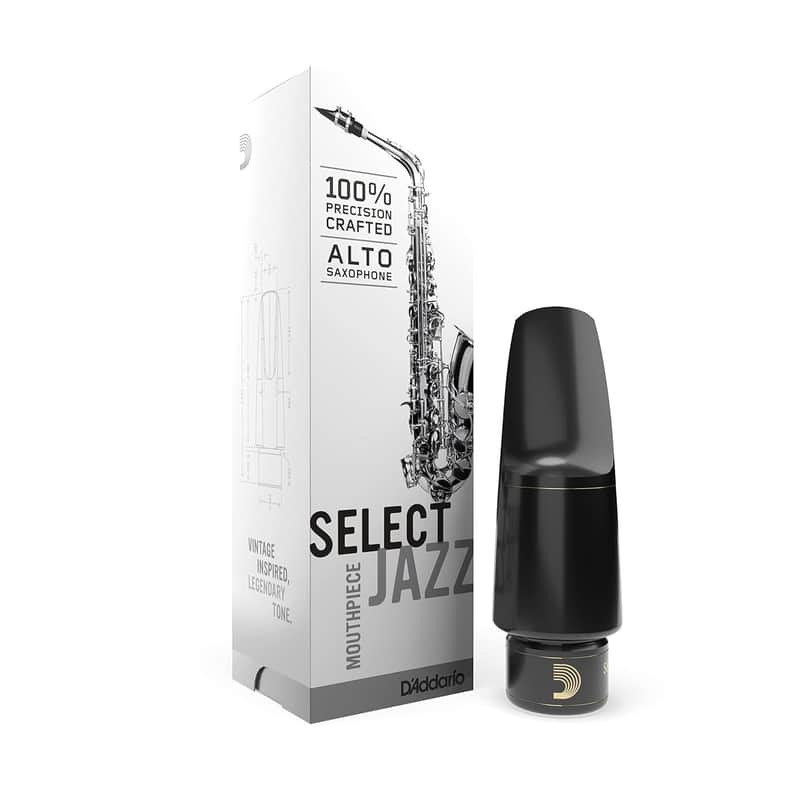 D'Addario Select Jazz Alto Saxophone Mouthpiece D8M - Medium Chamber image 1