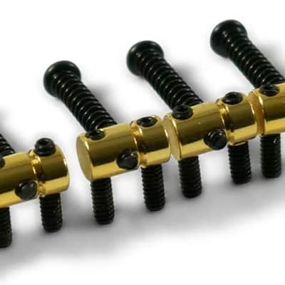 Kluson®; Brass 6 Saddle Set For Fender®; Telecaster®; Gold