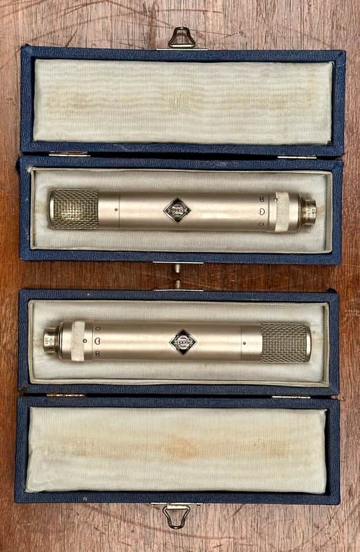 Vintage Neumann KM 56 Tube Condenser Microphone Stereo Pair. Early SN. KM54 KM56 KM84. USA. image 1