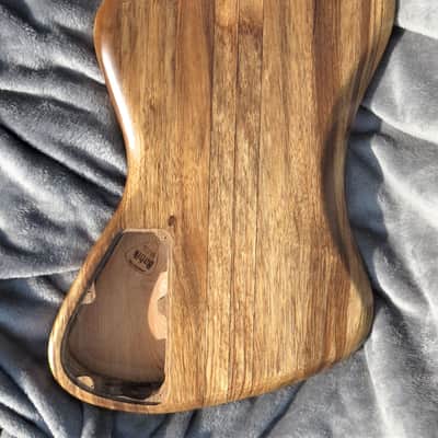 Babik Custom Thunderbird/Fenderbird style body, Art Deco, Black Limba, Handmade image 6