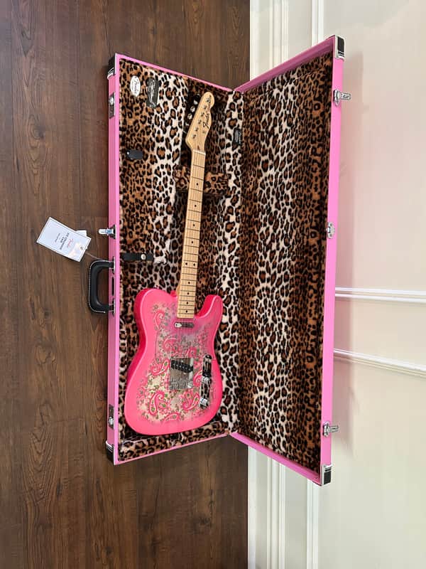 Fender Made in Japan Pink Paisley Telecaster. (2016) –Sparkle Paisley - Fender Joe Strummer Case