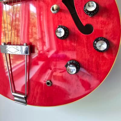 Luxor ES-335 Style Hollowbody – MIJ Lawsuit Era – Cherry Red – Professional Setup image 6