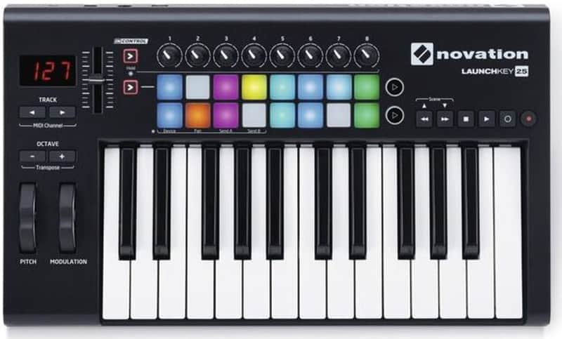 Novation Launchkey 25 MKII MIDI Keyboard Controller 2015 - 2020 - Black image 1