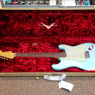 used 2024 Fender Custom Shop Late-1962 Stratocaster Relic in Faded Aged Daphne Blue, Excellent Condition with OHSC & Paperwork! image 3