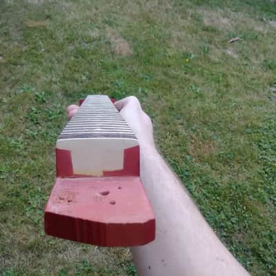 Mosrite Bluesbender Red Husk Body and Neck Vintage image 11