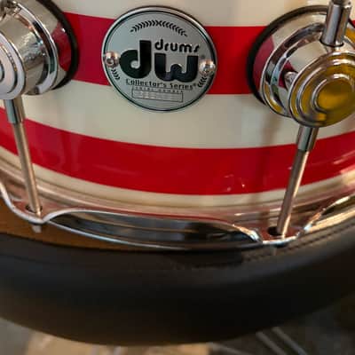 DW 14" x 7" Collector's Series Pure Maple Snare Drum - D.C. Flag Lacquer With Chrome Hardware - Washington D.C. Flag image 7