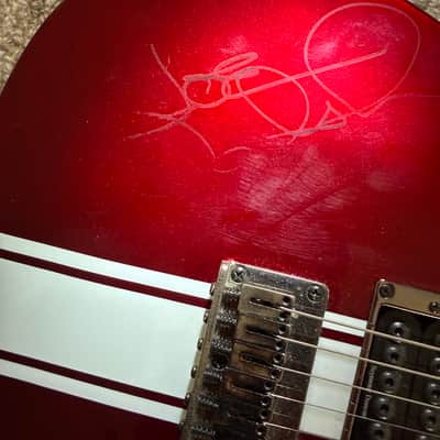 Joe Walsh autographed Fender Special Edition Set-Neck Esquire Custom GT 2003 - Crimson Red Metallic image 6