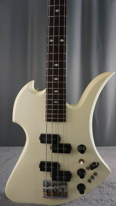 Fernandes Mockingbird - White 4-String Bass Japan w/ Gig Bag image 1