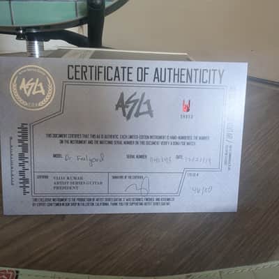 ASG Guitars Motley Crue Dr. Feel Good Limited Edition 46/50 W/COA image 2