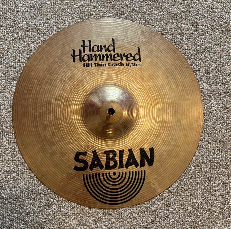 Sabian 14" HH Hand Hammered Thin Crash Cymbal - Brilliant image 1