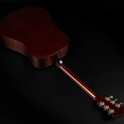 2021 Guild USA D-40 Traditional - Antique Burst Nitro | USA All Solid Dreadnought Acoustic Guitar Adirondack Red Spruce Bracing African Mahogany Back & Sides | CoA OHSC image 14
