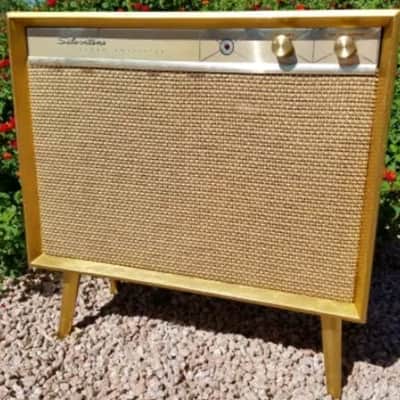 Silvertone Vintage Tube Amp 1961 Refinished Gold Top Sounds Amazing Delta Blues Sound image 1