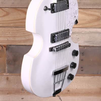 Hofner HI-459-PE Pro Ignition Violin Guitar Pearl White image 2