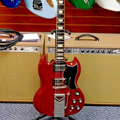 2019 Gibson SG Standard '61 Sideways Vibrola w/ Case! Vintage Cherry! VERY NICE!!! image 2