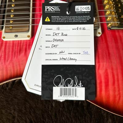 PRS DGT David Grissom Signature Wood Library Flame Maple 10 Top, Brazilian Rosewood FB - RARE! Bonnie Pink Cherry Burst 410959 image 14