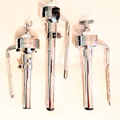 UNMARKED LOT OF 3 TOM ARM TUBES=7/8" to 10.5mm RODS - CHROME- FREE SHIP TO C-USA! image 4